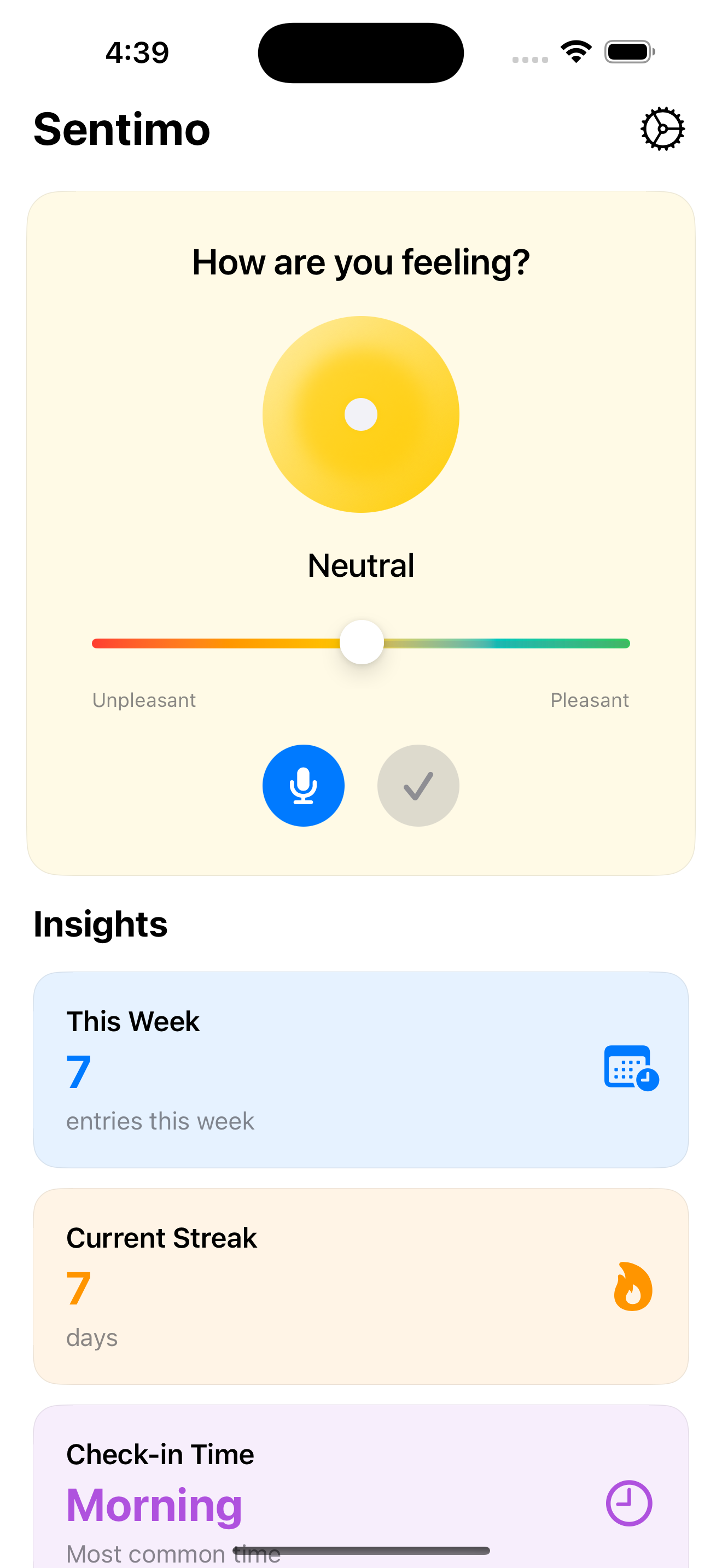 Mood Entry Screenshot